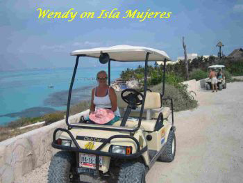 Wendy Touring on Golf Cart